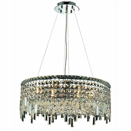 LIGHTING BUSINESS 2031D24C-RC 24 Dia. x 7.5 H in. Maxim Collection Hanging Fixture - Royal Cut, Chrome Finish LI286528